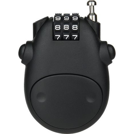 3-digit combination lock, anti-theft cable, security password lock, 77cm retractable cable for luggage, bicycles, skis, snowboards (1/5)