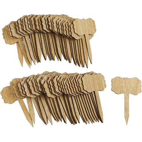 60 Stück Gartenetiketten aus Holz, Pflanzen- und Blumenmarkierungen, für Kinderzimmer