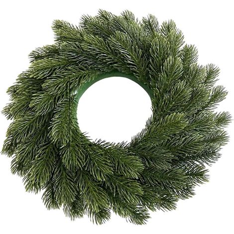 Guirlande De Pin - Décor De Noël Pour Porte D'Entrée Fenêtre Cheminée - Couronne Festive En Branches Naturelles - 1 Pièce (1/5)