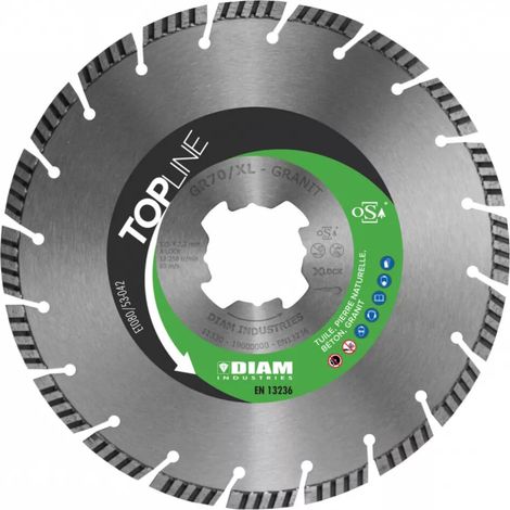 Disque diamant GR70 - gamme Topline - 125 - 2,2 - 10 - X-Lock