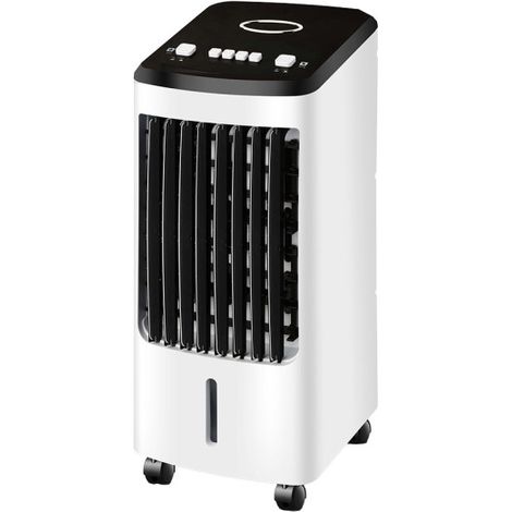 Climatizador evaporativo impala blanco/negro 80w 3vel 4litros oscilante,portatil c/acumulador de  frio 57x26,5x23