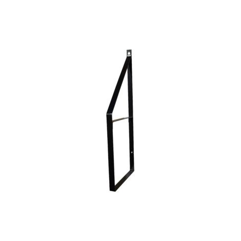 Quincadeco – Support étagère murale double 51 cm – Fer méplat – Largeur 20 cm – Charge max 15 kg – Finition peinture époxy noir