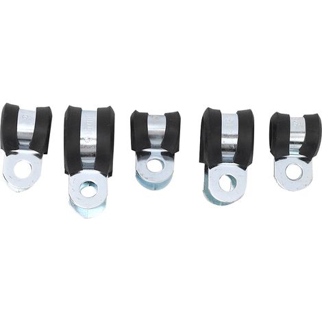 50 colliers de serrage en caoutchouc type R pour câbles électriques, 6-16 mm (1/5)