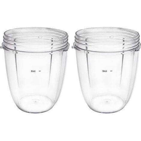 Vasos de repuesto para exprimidor. Aptos para licuadoras NutriBullet de 600 W y 900 W (2 vasos de 532 ml). (1/5)