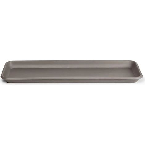 Geda – Soucoupe FLORA pour balconnière 79 cm – Taupe, plastique, 77 x 21 cm
