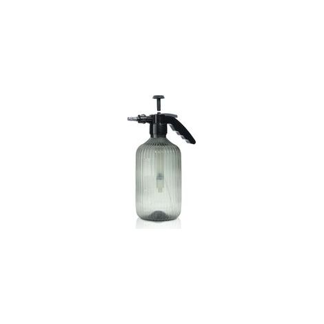 Pulverizador de niebla fina, plástico, gris, capacidad de 2 litros, pulverizador de presión manual, cabezal de bomba, regadera vacía con boquilla ajustable, adecuado para jardinería interior y exterio