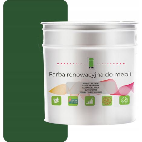 Vernice per mobili da cucina RAL 6002 verde satinato 1L per frontali in legno 2 in 1 (1/5)