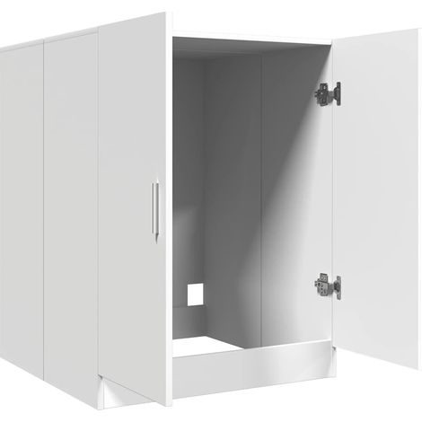 Meuble pour machine à laver style Contemporain - étagère de salle de bain - Blanc 71x71,5x91,5 cm Chic-598104 (1/5)