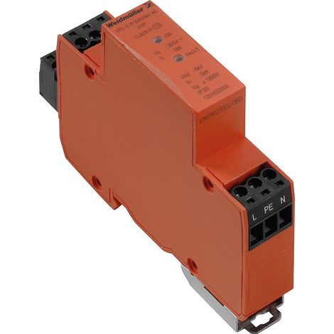 Weidmüller VPU III R 230V/6KV AC Überspannungsableiter, Niederspannung, mit Fernmeldekontakt, Einphasig, 1351650000 (1/2)