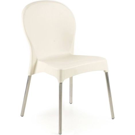 Linder Gartensessel, stapelbar, Made in Italy, Tragkraft 120 kg, Beige