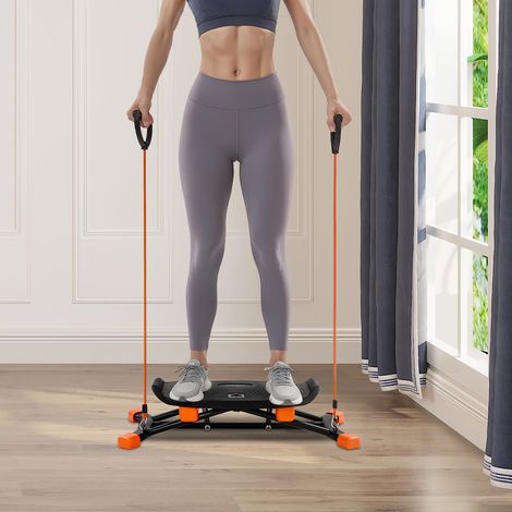 Appareil d'équilibre pour entraînement complet du corps, simulateur de ski coulissant avec bandes de résistance, capacité de charge de 264 lb, équipement d'entraînement pour hommes et femmes
