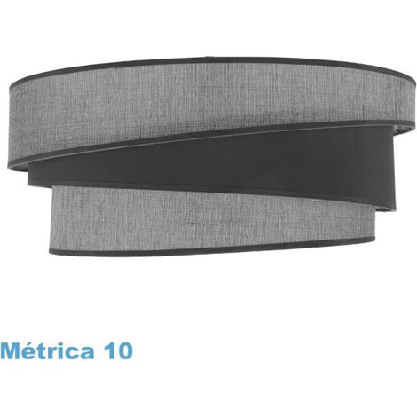 Hara m10 paralume a sospensione grigio 50dx40dx22h diffusore incluso