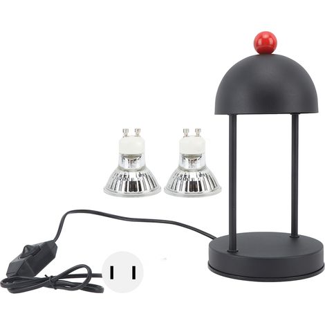 Toivize Duftlampe aus schwarzem Eisen, 30 x 15 cm, Vintage-Design, inklusive 2 GU10-Leuchtmitteln zur Duftverteilung (1/5)