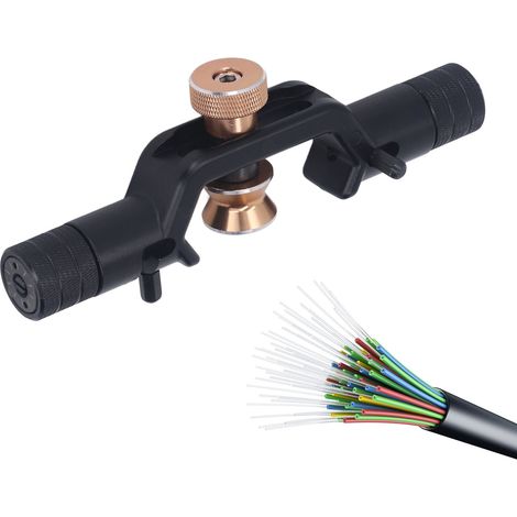 Ouvre-câble blindé double extrémité pour câbles optiques, dénudeur de câbles optiques (dénudage horizontal et longitudinal), multiconducteur 8-28,6 mm (1/5)