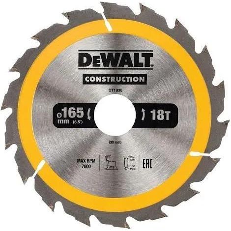 Kreissägeblatt DeWalt DT1936 QZ silber 165 mm