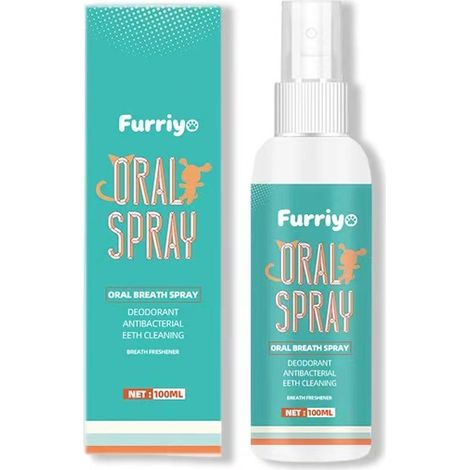 Furriyo Pet Oral Deodorant Spray - Freshens breath, removes odors, gentle formula for cats and dogs (1/5)