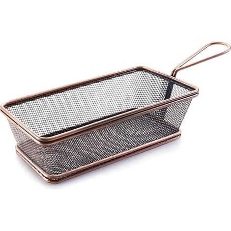 Cestino rettangolare in bronzo in acciaio inossidabile [21 x 11 x 6 cm], Lacor