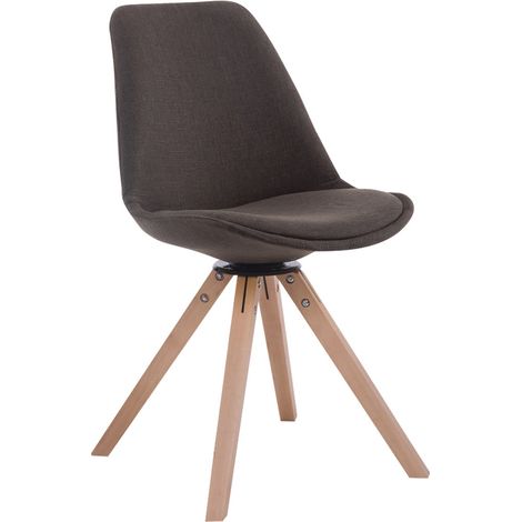 CLP – Chaise visiteur pivotante en tissu – Assise confortable 48,5 cm – Piètement en bois de hêtre ou chêne – Surface facile à nettoyer (1/6)