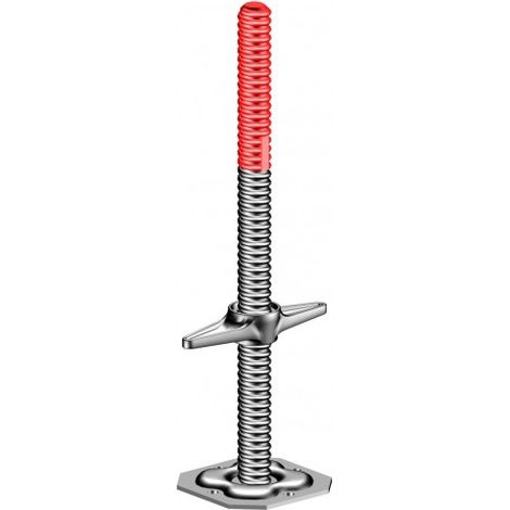 Layher – Socle à vis réglable 0,60m pour échafaudage – Compatible EuroFaçadier – Galvanisé 80 microns – Diamètre 38mm