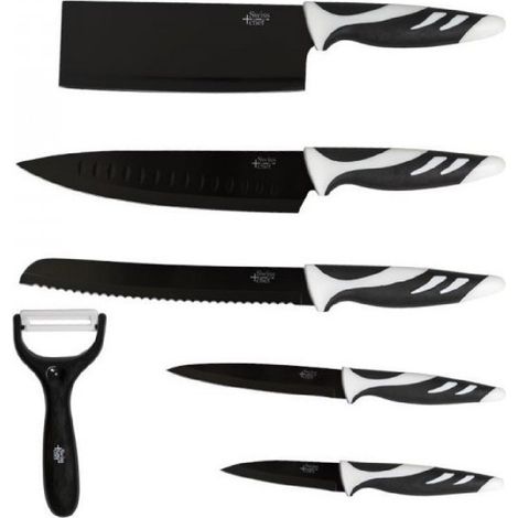 Messer Swiss schwarze 6-Messer Set Cecotec