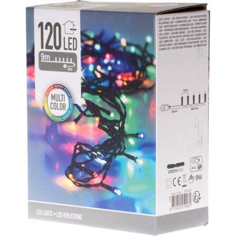No-name Luminaria multicolore 9 metri LED Natale