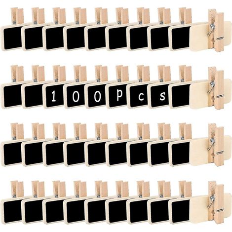 BEBUSINGOTO Mini tableau noir 100 pièces, mini tableau noir avec messages rectangulaires (1/5)