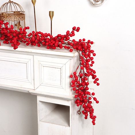 Guirlande De Noël En Baies Artificielles - 200 Cm - Décoration Intérieure Et Extérieure - 1 Pièce (1/5)