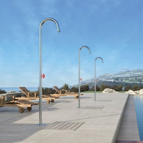 Colonna doccia da esterno design curvo in acciaio inox KP-Y300S kamalu