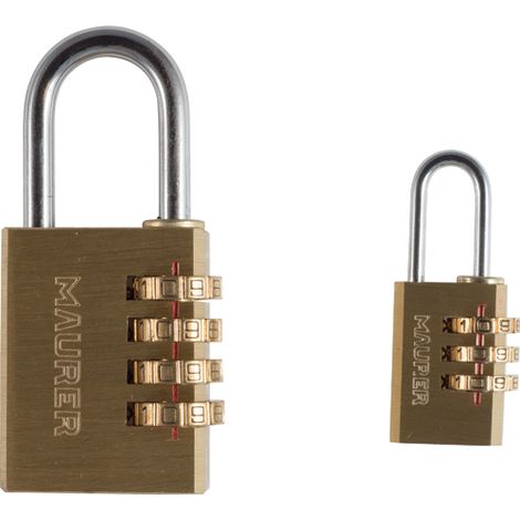 LUCCHETTO A COMBINAZIONE maurer IN OTTONE-28 MM VALIGIA PALESTRA