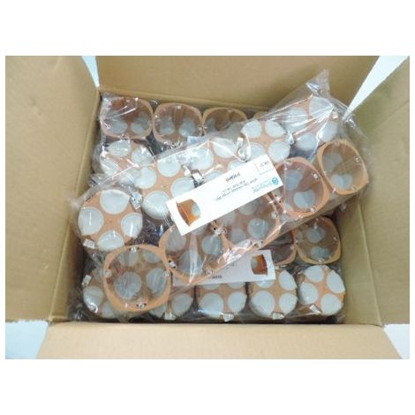 Lot de 100 boites d'encastrement BBC Ø 68mm prof 40mm cloison seche écologique norme R2012 SIB ADR P36840-100