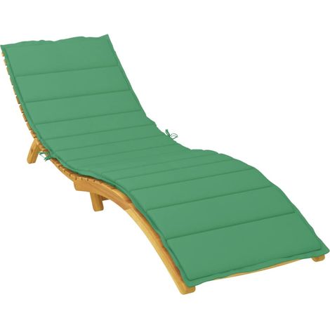 INLIFE Coussin de chaise longue Vert 200x60x3 cm Tissu (1/5)