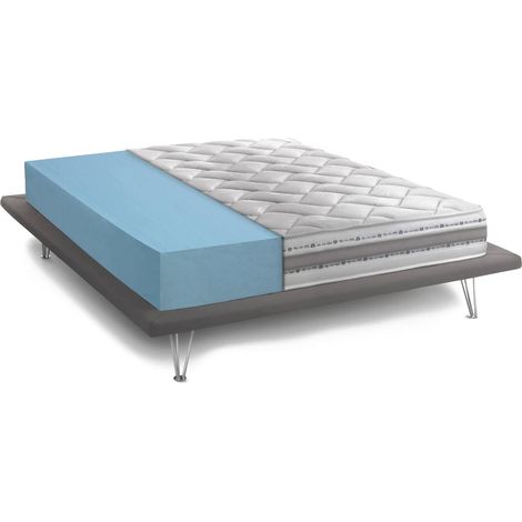 Talamo Italia Einzelmatratze Sophie, Herausnehmbare Matratze aus Memory Foam und Waterfoam, 100% Made in Italy, Anti-Milbe und hypoallergen, Cm 90x200 h21
