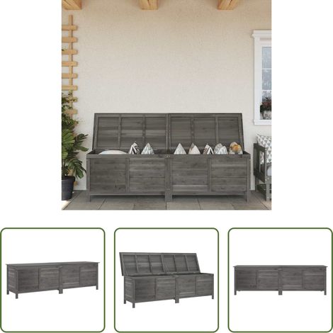 Rangement jardin - Boîte de rangement de jardin anthracite bois massif de sapin (1/5)