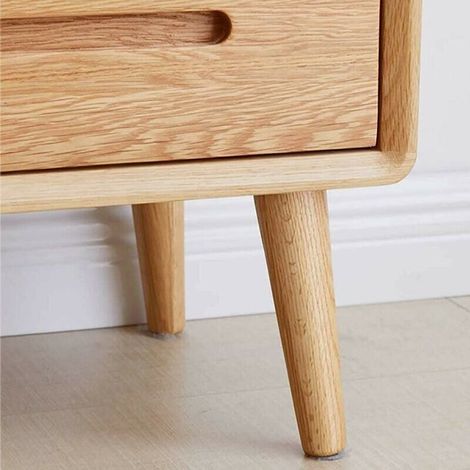 Supporti per mobili in legno massiccio (6cm) con placca di montaggio/viti, inclinati/conici, sostituzione per divano, tavolo, letto, armadio, sedie (1/3)
