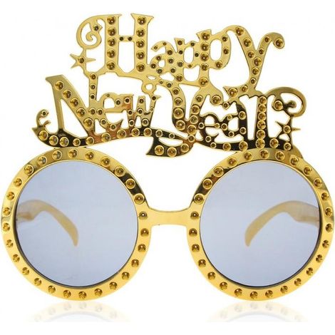 Occhiali di diamanti BUON ANNO NUOVO Capodanno Oro