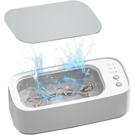 Nettoyeur à ultrasons 45000 Hz - 3 modes - 530 ml - Avec chiffon de nettoyage pour lunettes, bijoux, montres, prothèses dentaires, pièces de monnaie