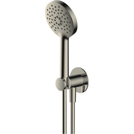RAK Petit Round Shower Handset with Bracket - Brushed Nickel