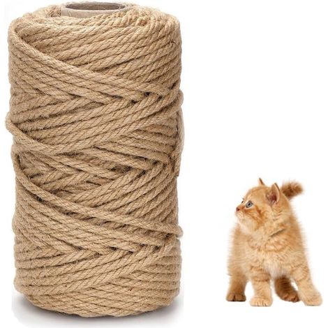 Corda di sisal da 50 m per tiragraffi per gatti e alberi fai da te - 6 mm (1/5)