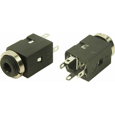 Cliff FC681375V Klinken-Steckverbinder 3.5 mm Buchse, Einbau Polzahl: 3 Stereo Schwarz 1 St.