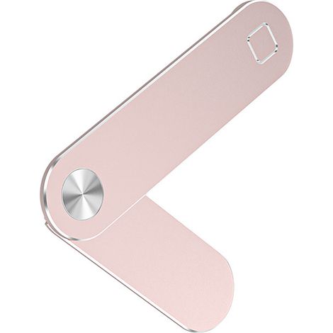 Support téléphone portable en alliage d'aluminium pour écran d'ordinateur, fixation magnétique latérale réglable, monture portable, couleur or rose (1/5)