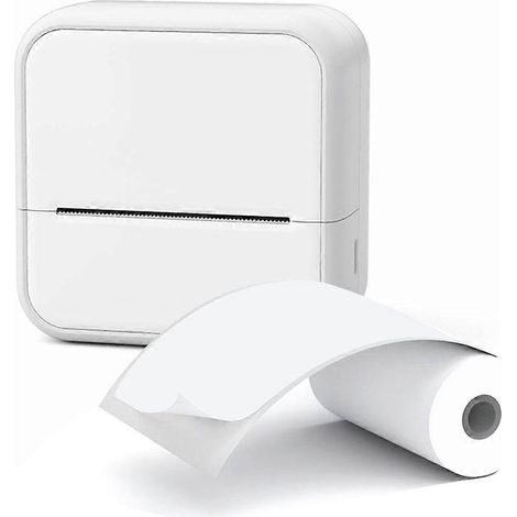 Mini-Thermodrucker mit Aufklebern für Notizen, Tagebucheinträge, Bastelarbeiten, als Kindergeschenk, weiß (1/5)