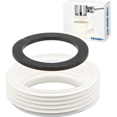 tecuro Reduzierstück für Siphon-Ablauf 1 1/4 IG x 1 1/2 AG, inkl. Dichtung