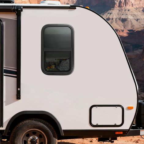 Fenetre Camping Car avec Moustiquaire Vitrage Trempé Fenêtre Camping Car Fenêtre Coulissante Pour Camping-Cars Noir Fenêtres pour Camping-Cars, Caravane, Véhicule Modifié (380 x 610mm) (1/5)