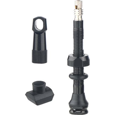 Valves de vélo en alliage d'aluminium résistant et haute performance pour pneus tubeless 1 noir 50 mm (1/5)