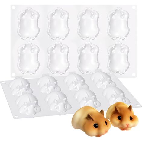 Moule Silicone 8 Cavités Souris, Mignon pour Gâteaux, Gelée, Chocolat (1/5)