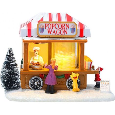 Décoration de Noël - - Maison de Neige - Lumières et Musique - Résine - Intérieur (1/4)