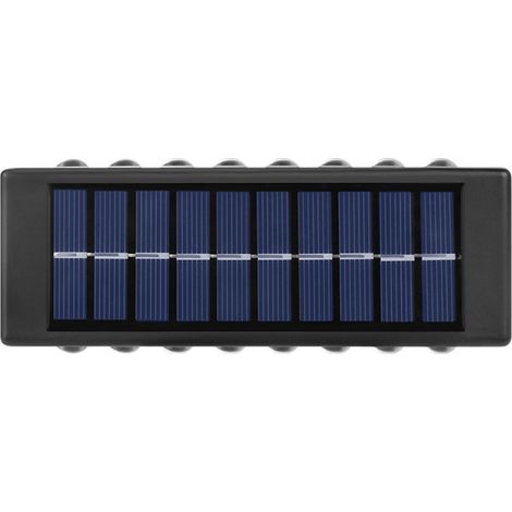 Lampe Solaire Murale Haut Et Bas - Étanche IP65 - Pour Jardin Extérieur Porche Cour - 2 Pièces (1/5)