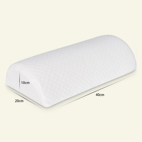 Oreiller cylindrique pour les jambes, oreiller en mousse à mémoire de forme à rebond lent, oreiller demi-lune pour usage domestique-AquaForge (1/2)