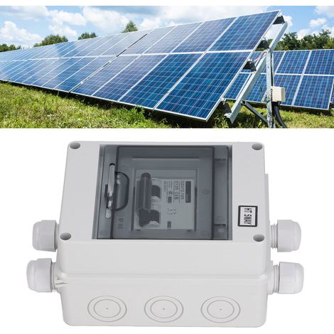 Disjoncteur miniature 2P, interrupteur sectionneur 1000V CC, disjoncteur miniature 125A CC pour systèmes photovoltaïques solaires, avec indice d'étanchéité IP65. (1/5)