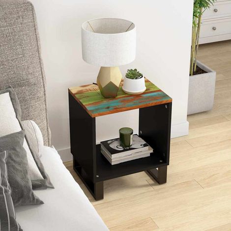 vidaXL Coffee Table 40x31x46 cm Solid Wood Reclaimed&Engineered Wood (1/5)